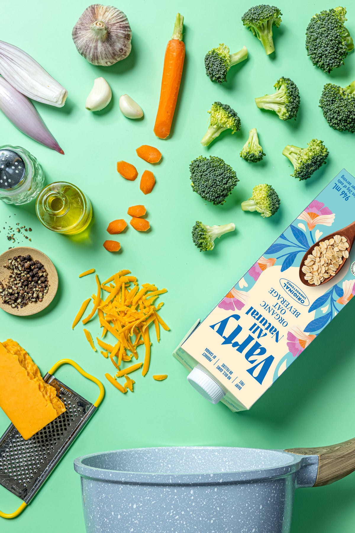 Creamy Broccoli Cheese Soup (with Oat Milk)