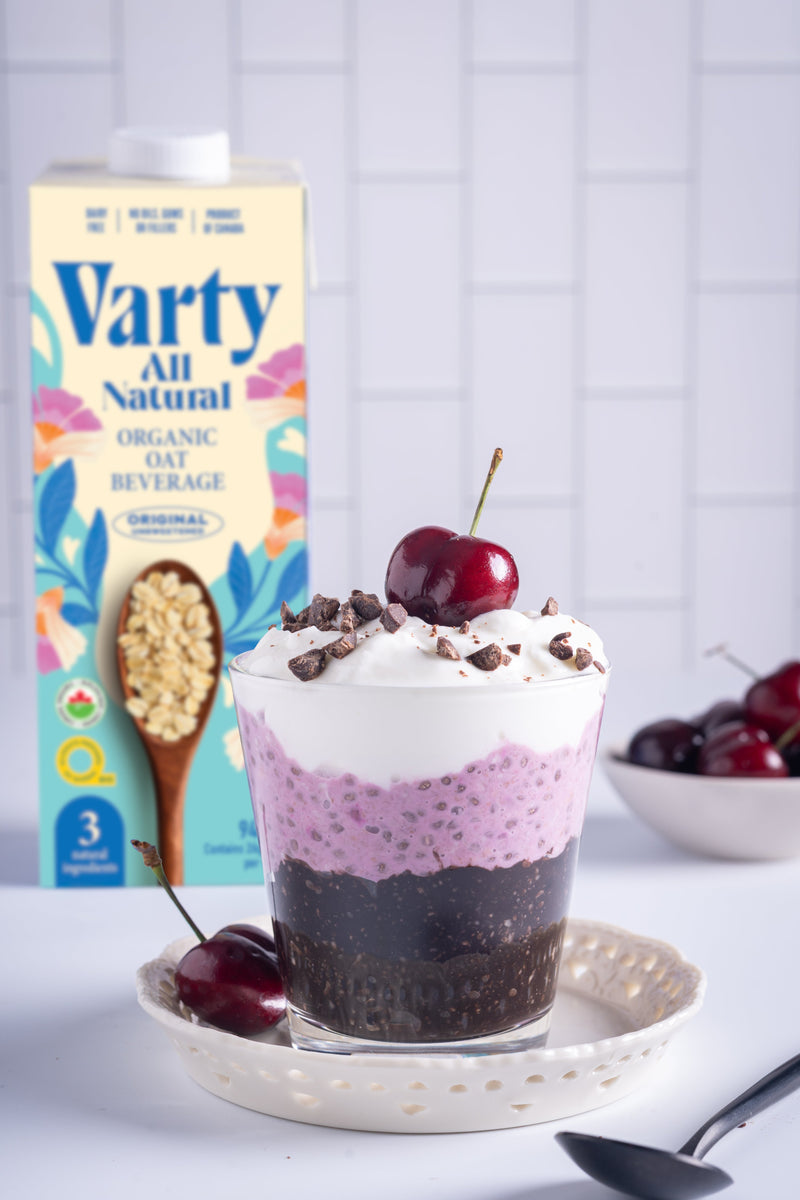 Black Forest Overnight Oats Parfait with Original Oat beverage