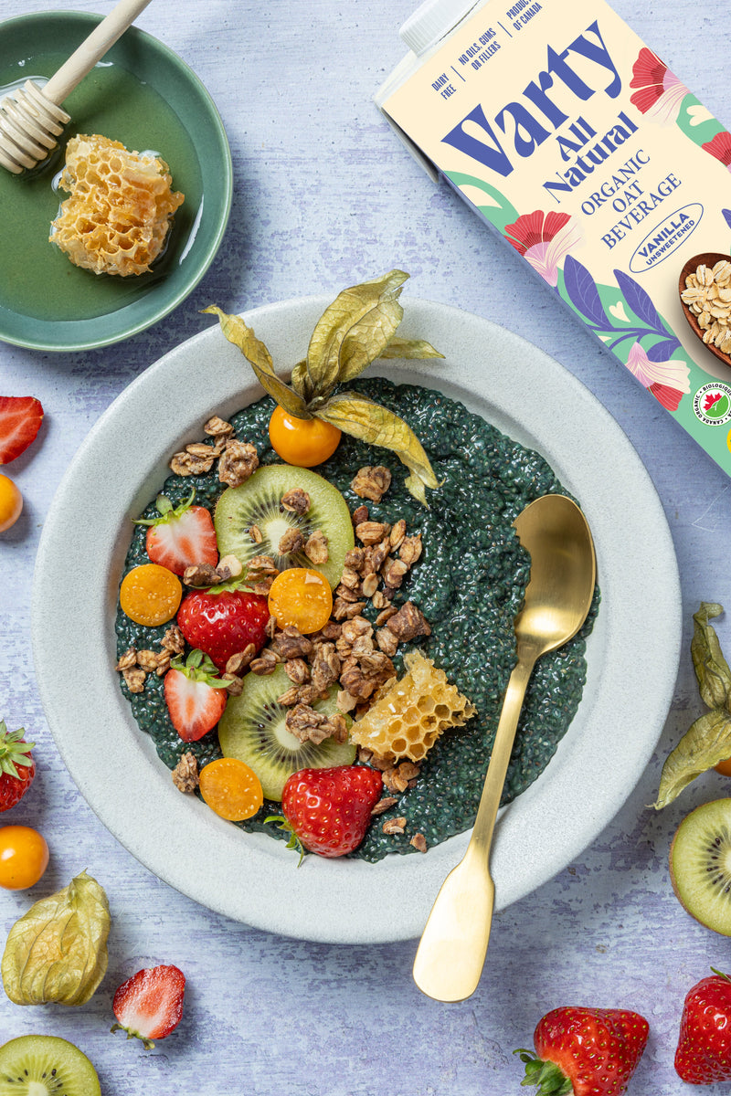 Green Spirulina Chia Bowl with Vanilla Oat Beverage