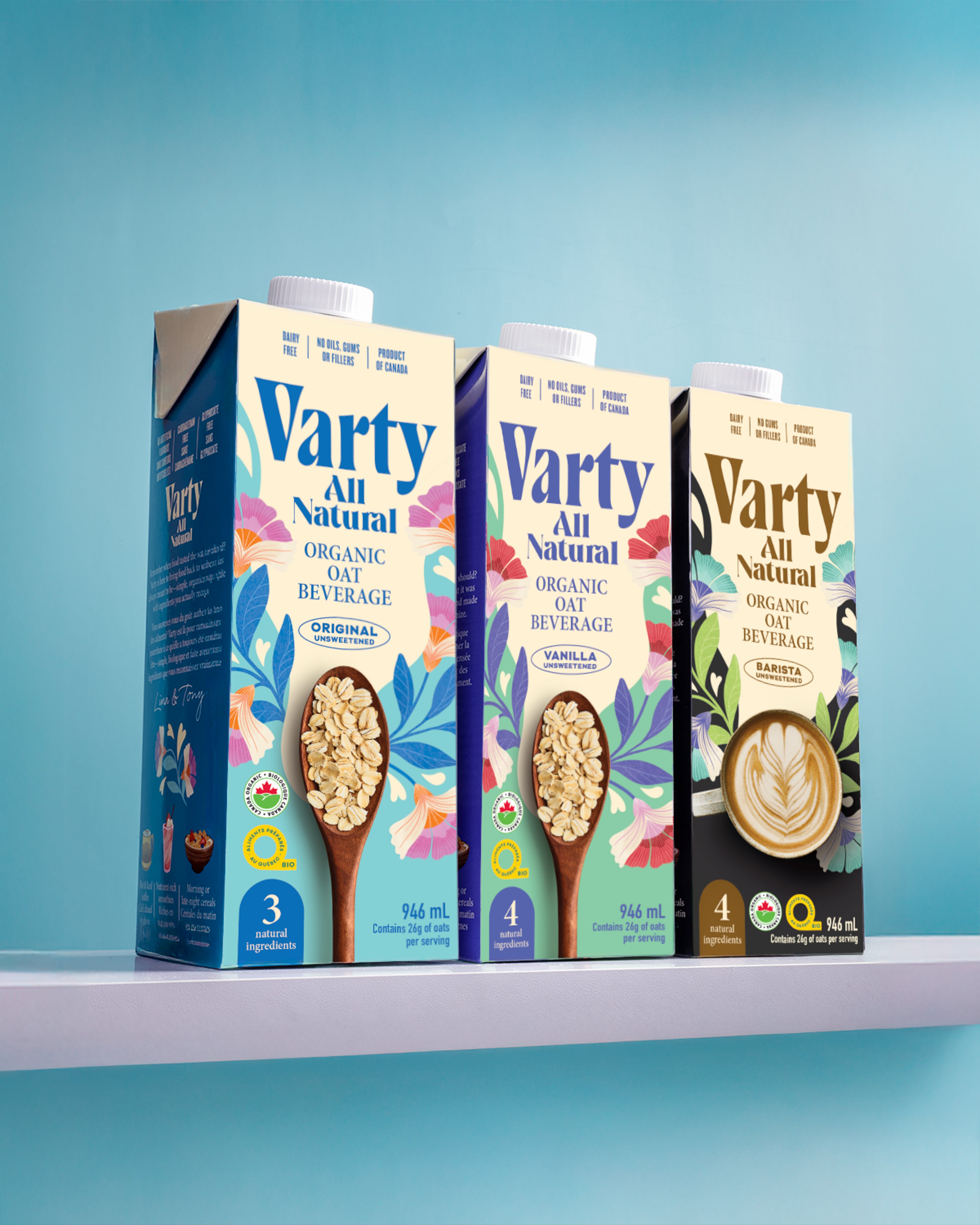 Varty oat beverage cartons